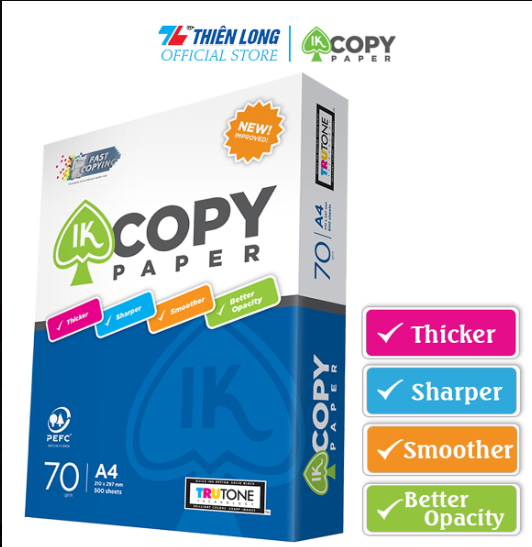 Giấy in photo A4 IK Copy  Định lượng 70 gsm