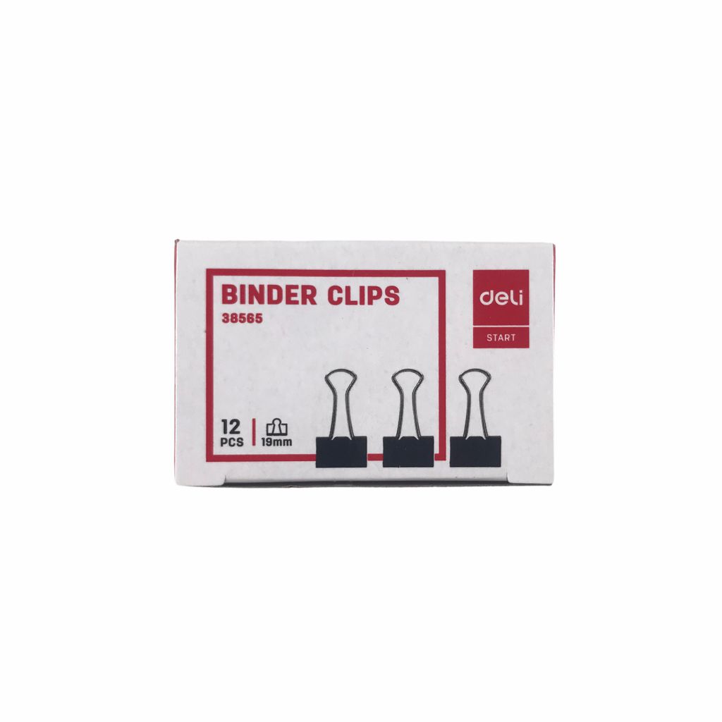 KẸP BƯỚM DELI BINDER CLIPS 38565 19MM HỘP 12